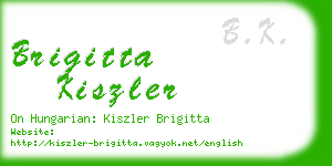 brigitta kiszler business card